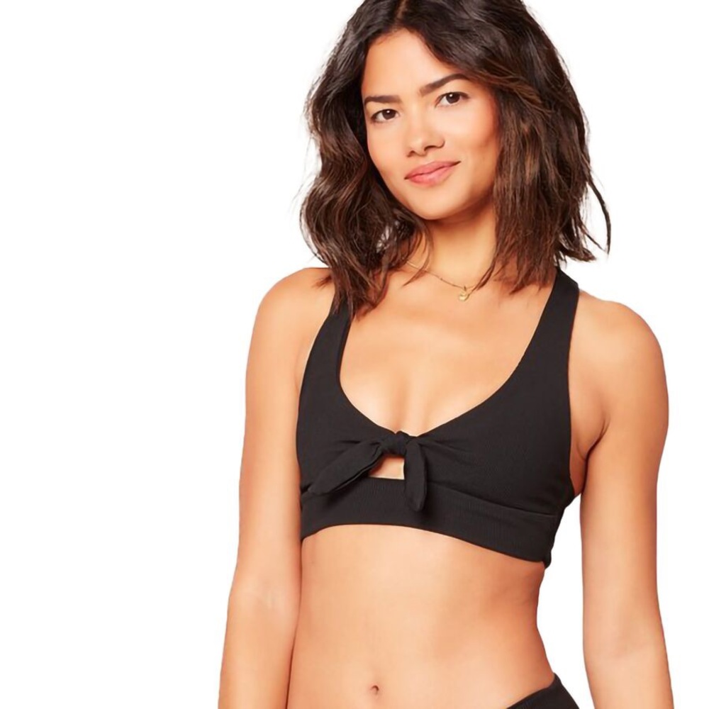 L Space Ribbed Tara Top in Black